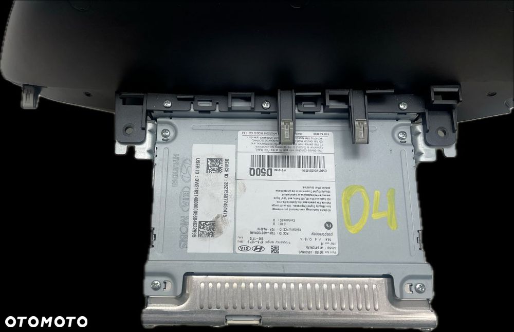 O4 HYUNDAI SONATA 2019 - RADIO WYŚWIETLACZ 96160-L0500 NVC - 10