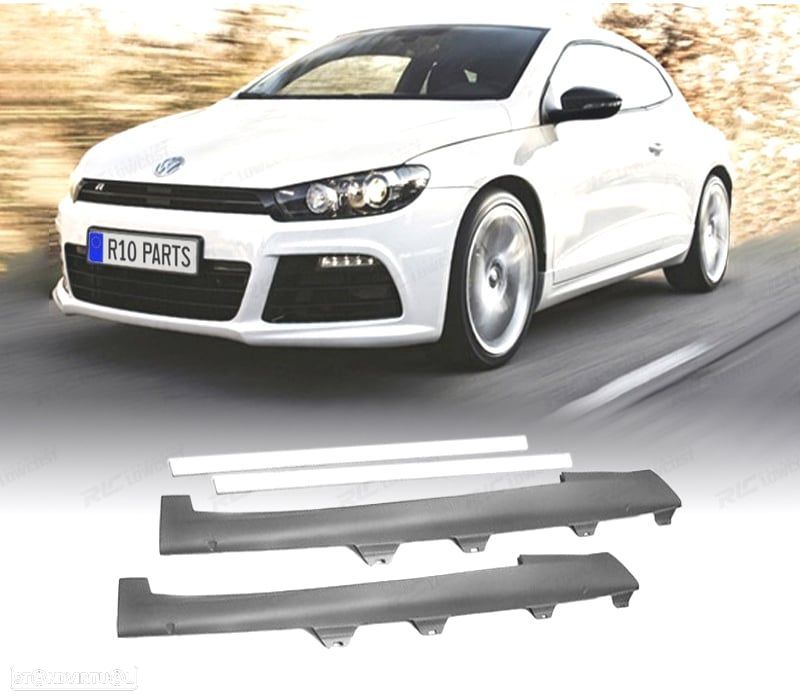 EMBALADEIRAS LATERAIS VOLKSWAGEN VW SCIROCCO 08-17 LOOK R ABS - 1