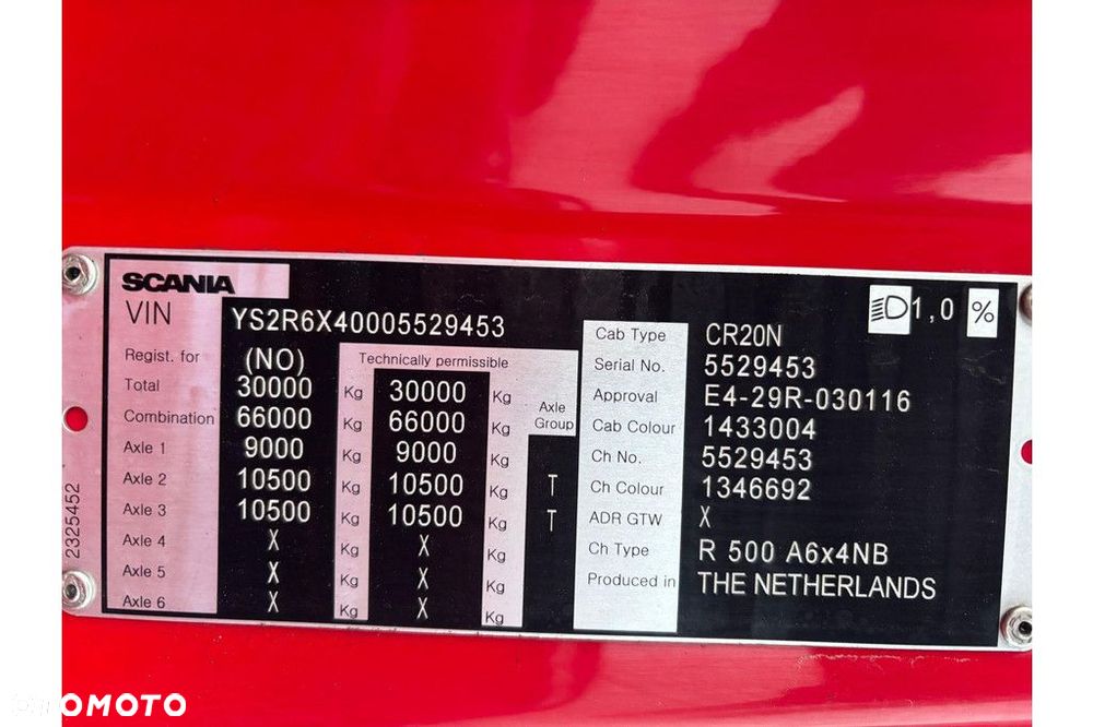 Scania R500 6x4 + RETARDER + BOX HEATING EURO6 - 24