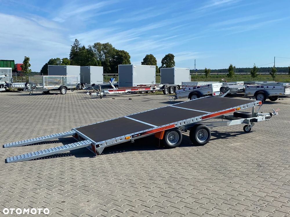 TA-NO DOSTAWA! Przyczepa laweta Gravity wym. 400x200, uchylna grawitacyjnie, SPAWANA, FULL LED, ryglowane najazdy HIT! - 4