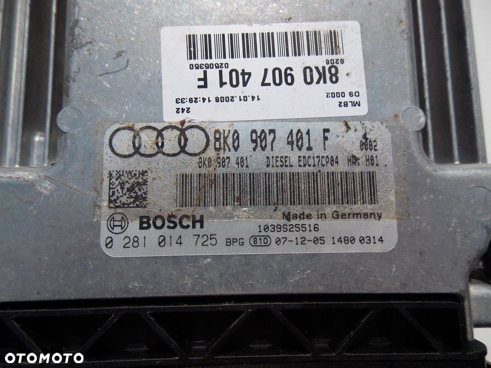 komputer audi a4 b8 3.0 tdi 8K0907401F 0281014725 - 2