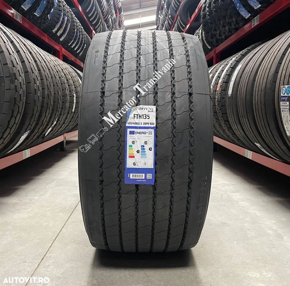 Anvelopa NOUA M+S* Regional 455/40R22.5 Fortune FTH135 160J Remorca - 2