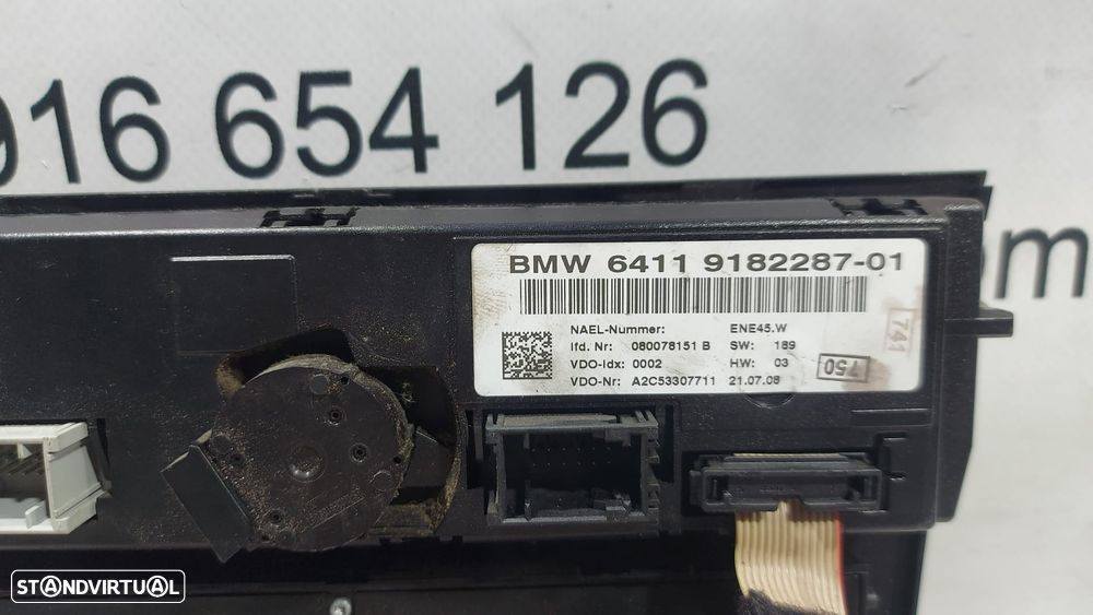 Comando Sofagem Climatronic BMW Série 3 Touring E91 6411918228701 A2C53307711 original - 3