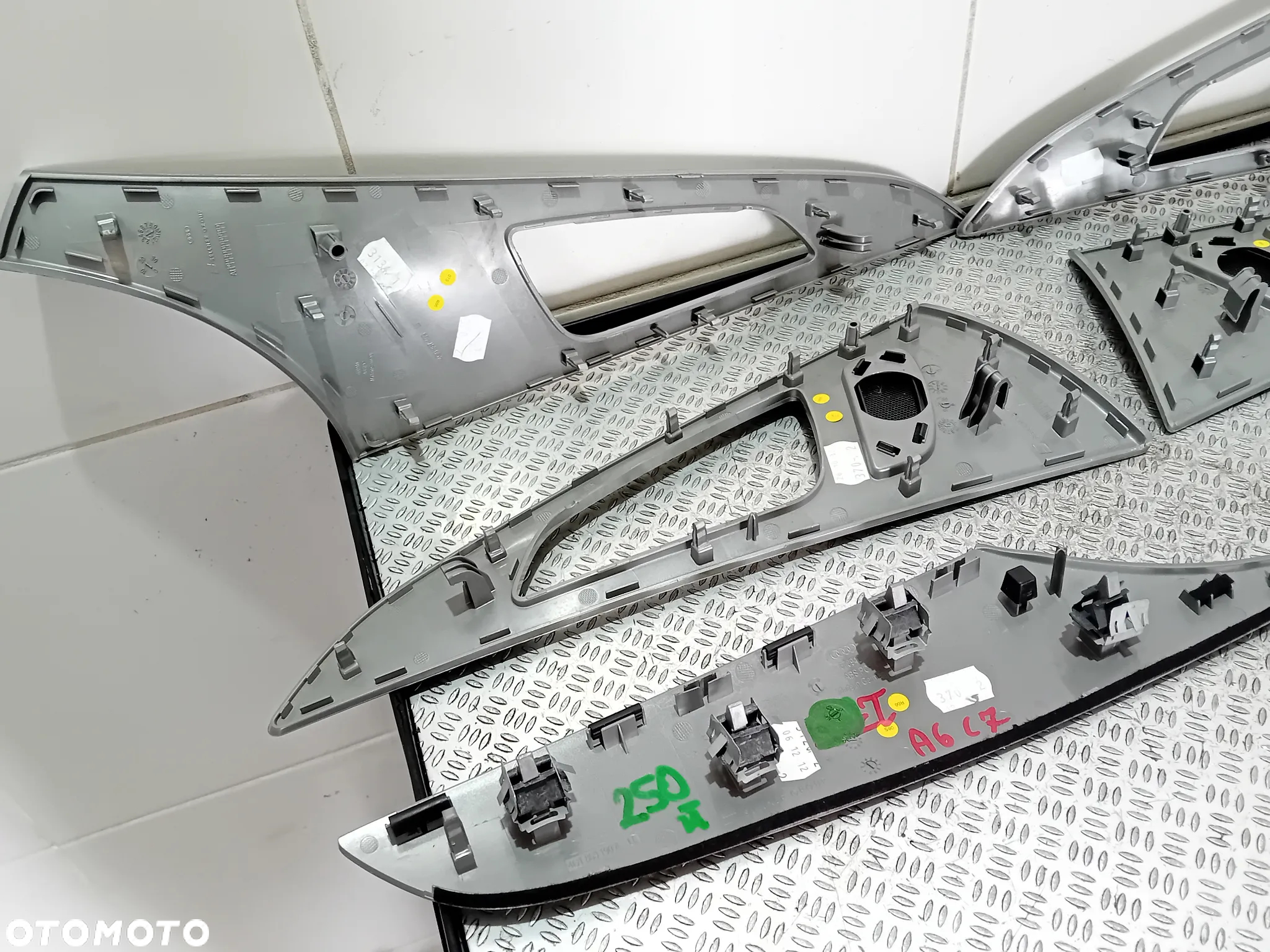 dekory wnętrza komplet srebrne Audi A6 C7 2012 - 6