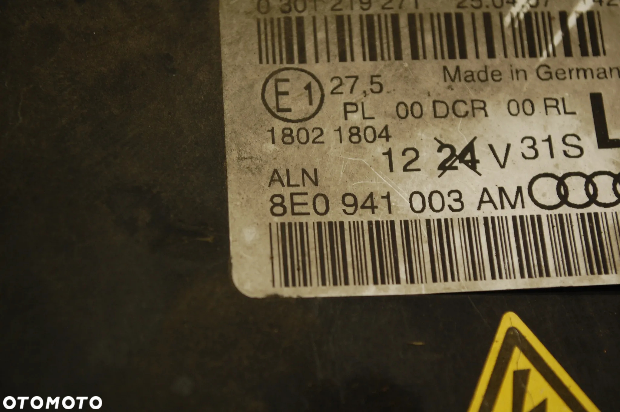 LAMPA LEWY PRZÓD PRZEDNIA LEWA 8E0941003AM AUDI A4 B7 BI-XENON - 5