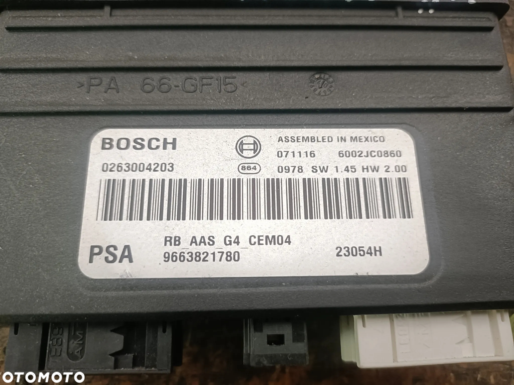 CITROEN C4 PICASSO I 06-13 2,0 HDI moduł sterownik czujników parkowania PDC BOSCH 0263004203 * - 2