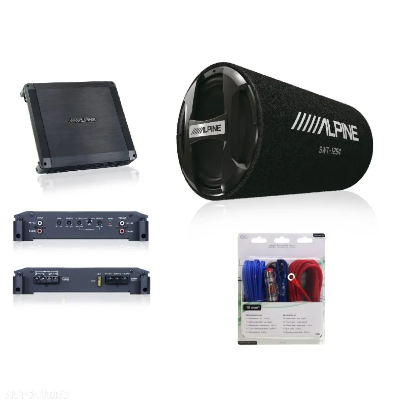 Pachet Subwoofer+Amplificator Alpine SWT-12S4/BBX-T600 - 2