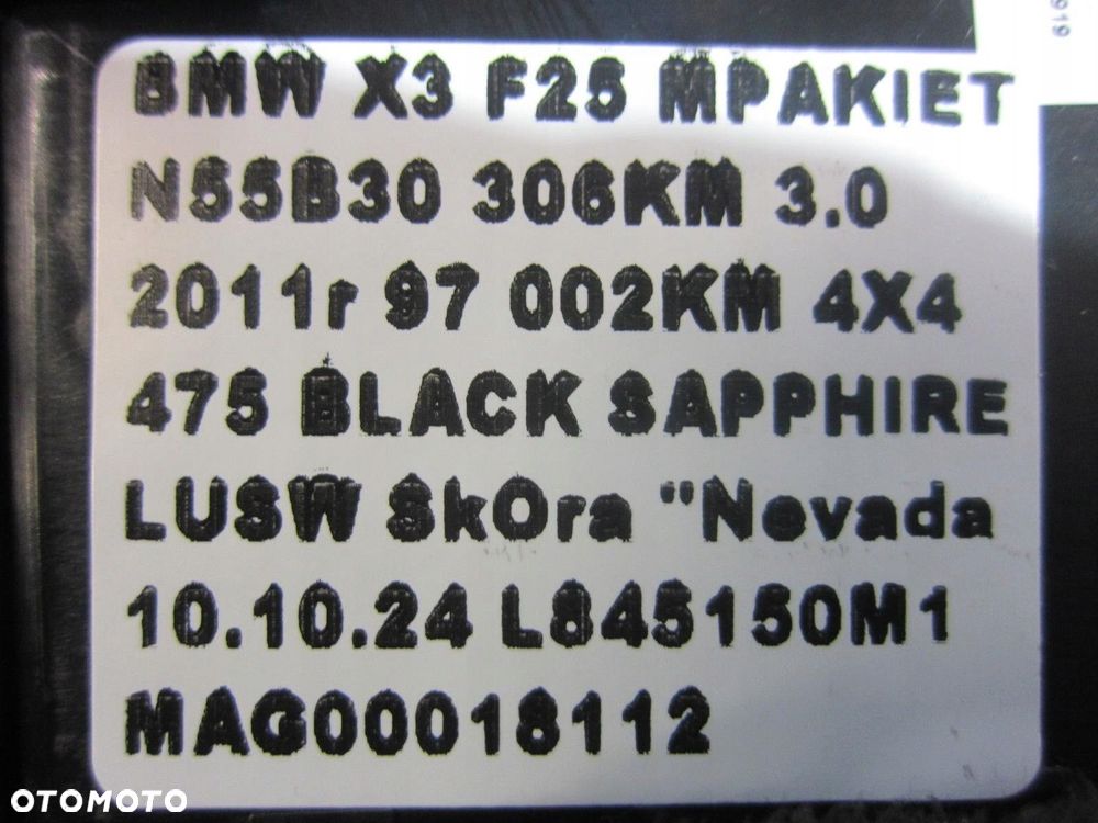BMW X3 F25 F06 F10 LEWAREK ZMIANY BIEGÓW GAŁKA 9253079 SPORT 61319253079 - 12