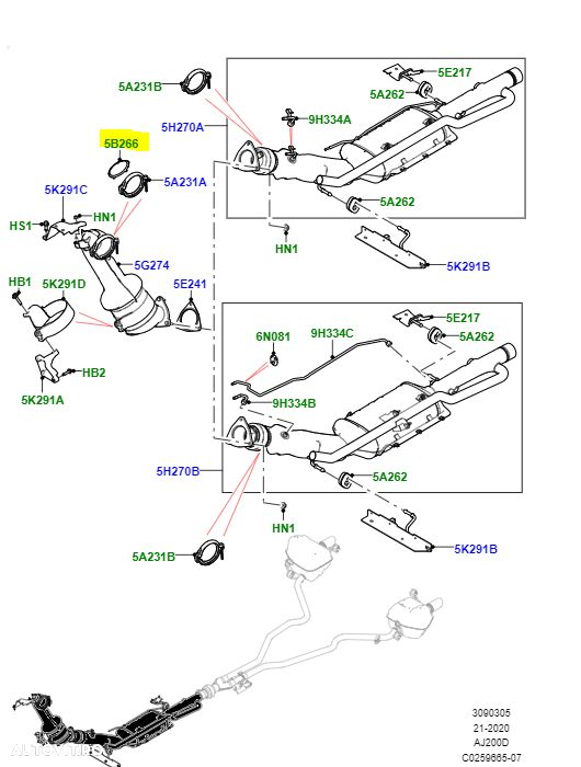 Garnitura turbina 2.0 diesel ingenium Original Land Rover  Discovery Sport - 2