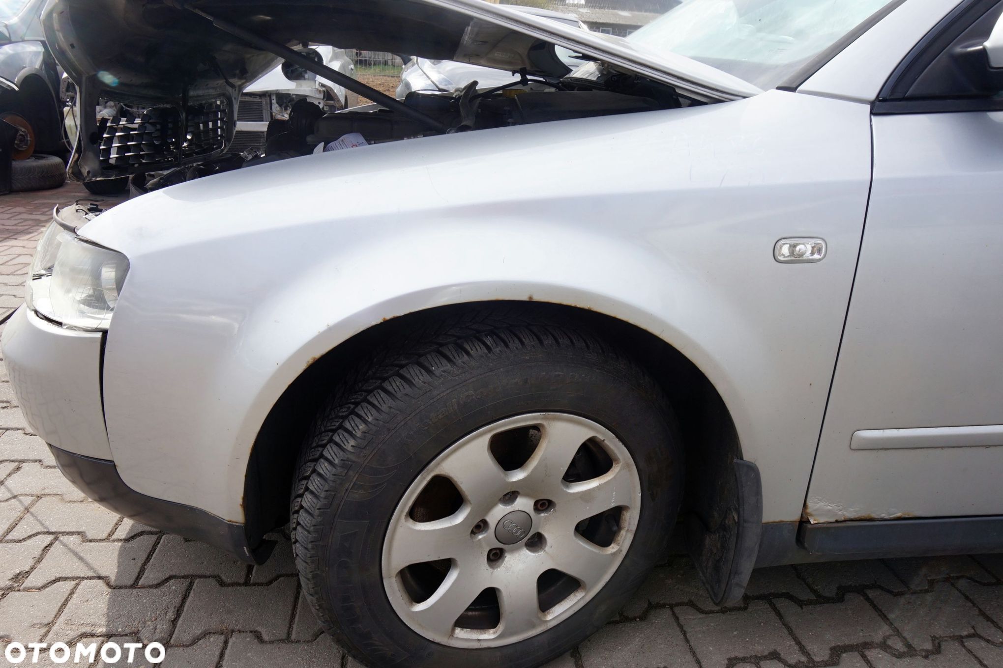 BŁOTNIK PRZEDNI LEWY A4 B6 LY7W  SREBRNY AUDI 2000-2006 - 1