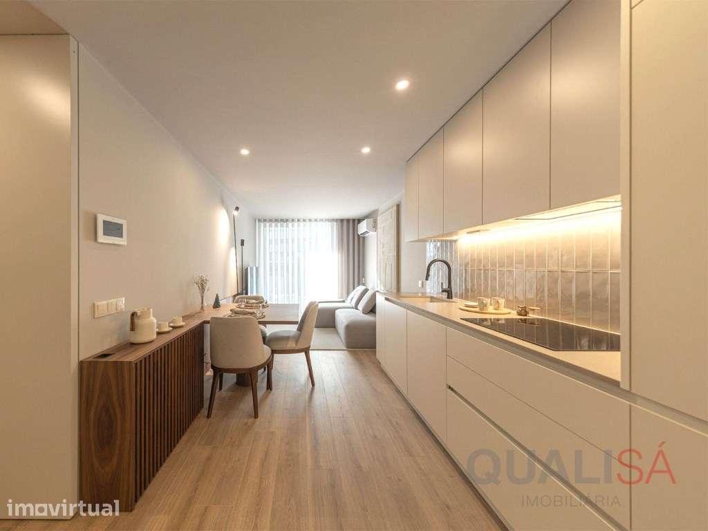 Apartamento T1 novo com varanda e lugar de garagem em S. Vítor em B... - Grande imagem: 2/17