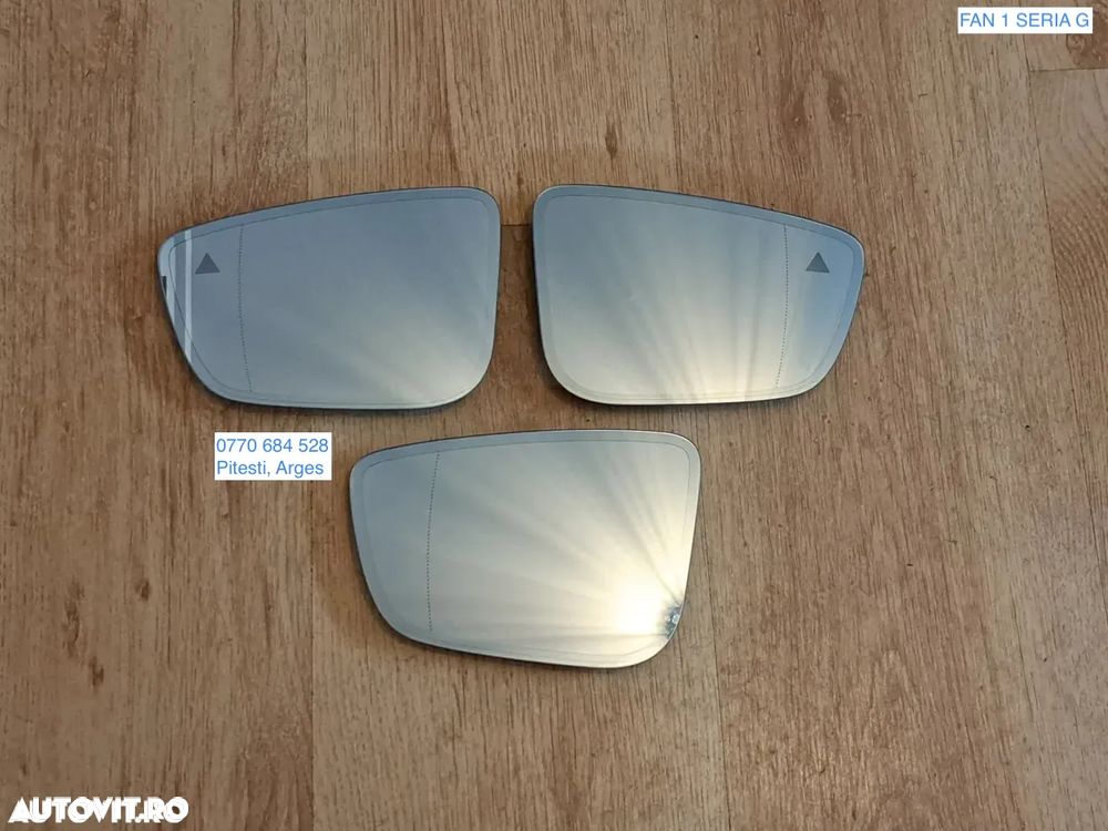 Sticla oglinda exterioara stanga dreapta cu electrocrom si side assist, sticla oglinda exterioara cu electrocrom originale BMW G30 G11 G12 F93 - 1