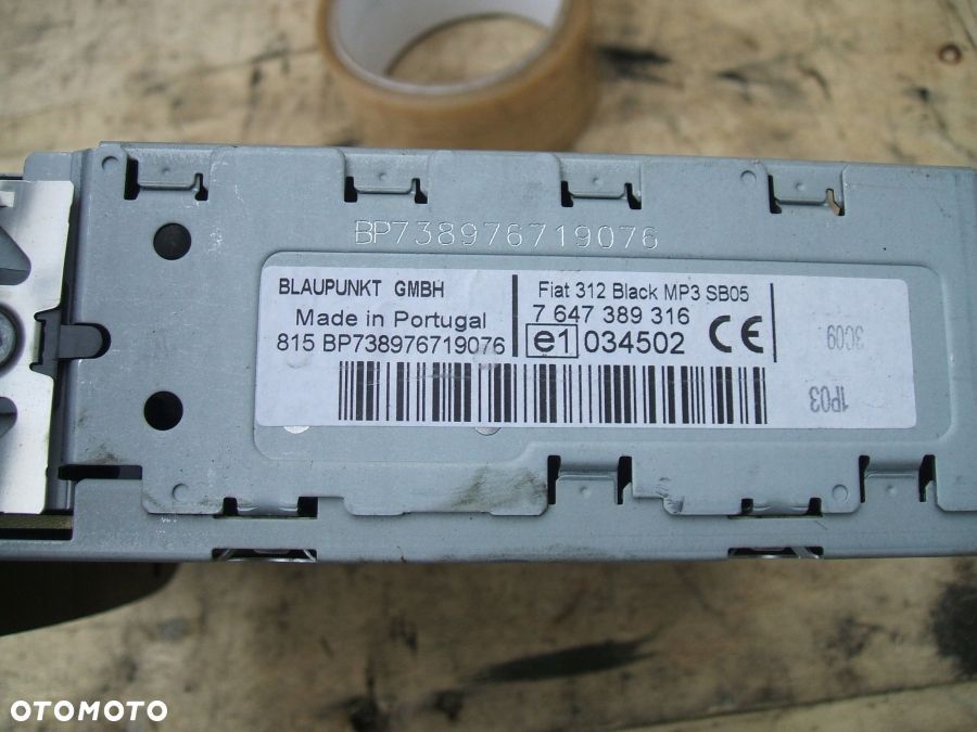 FIAT 500 RADIO MP3 CD 7647389316 BLAUPUNKT - 4