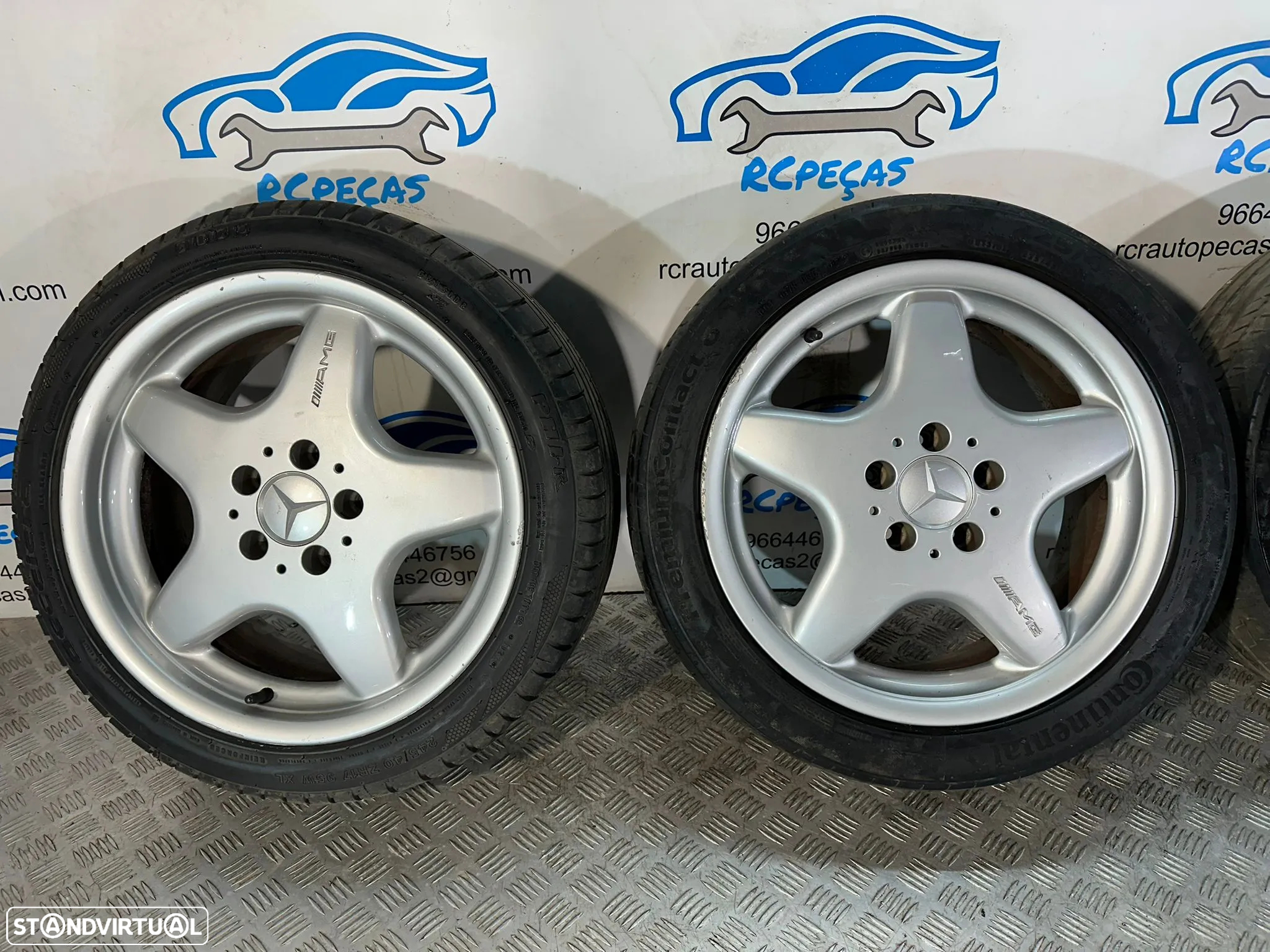 .Conjunto Jantes 17 Originais Monoblock Mercedes Benz R170 AMG 7.5J ET37 8.5J ET30 5x112 A1704010102 A1704010202 - 5