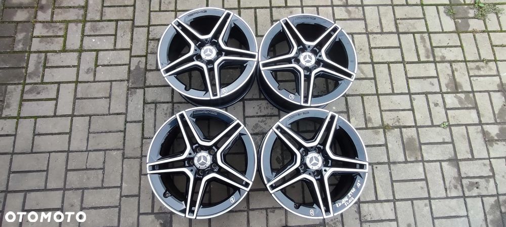 FELGI ALUMINIOWE 5x112 AMG 8jx18 CALI ET40 fi 66.6 MERCEDES C E CLA CLS VKLASA VITO GLA KOMPLET 4 SZTUKI - 1