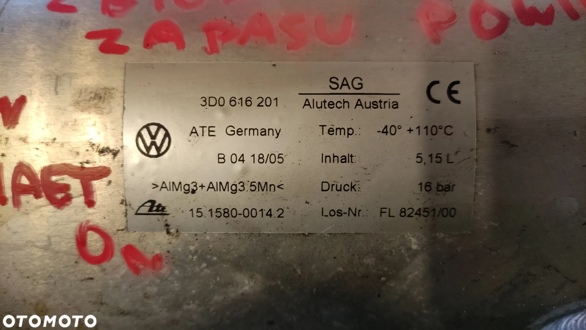 Zawieszenie tylne pneumatyczne VW Phaeton V10 5.0 TDI komplet - 3