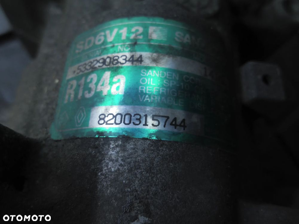 RENAULT THALIA I 1.4 8V CLIO II KANGOO I 1.5DCI KOMPRESOR SPRĘŻARKA KLIMATYZACJI 8200315744 SANDEN ORYGINAŁ POSIADAM 2SZT - 6