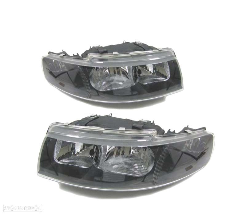 FARÓIS SEAT LEON TOLEDO 1M 99-05 FUNDO PRETO - 1