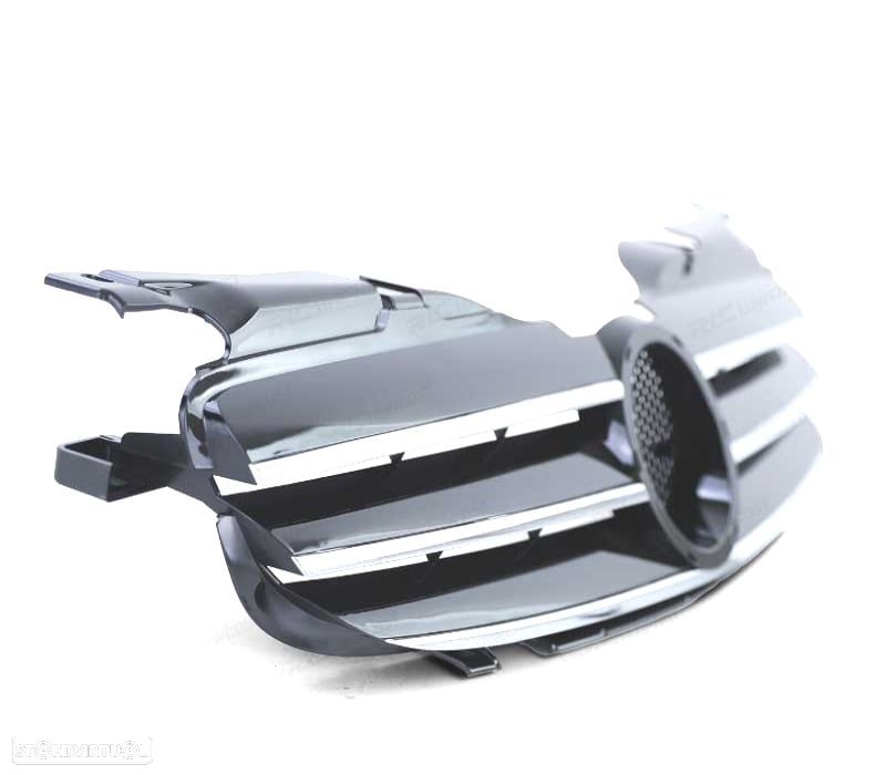 GRELHA FRONTAL SPORT MERCEDES SLK R170 96-04 PRETO CROMADO - 2