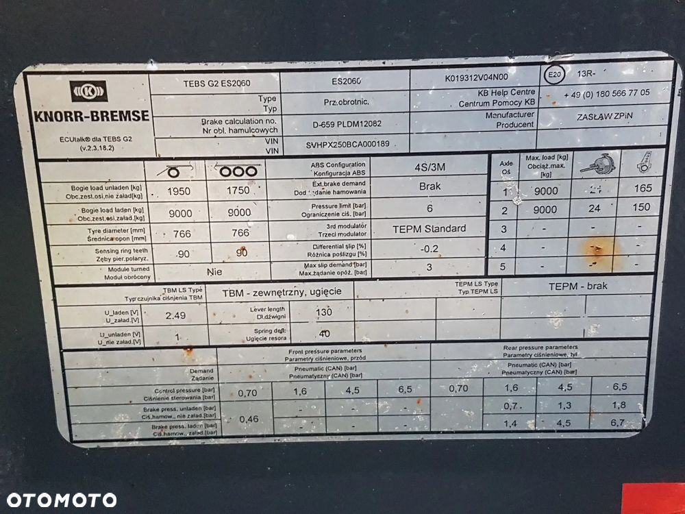 Zaslaw D-659 DO KONTENERÓW HAKOWCA POD KONTENERY 2 OSIE BLIŹNIAKI RESORY MEILLER - 18