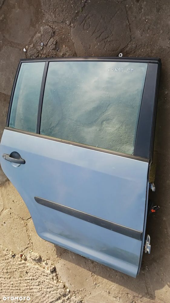 Drzwi Volkswagen Touran I prawy tył LD7X (LD7S) prawe tylne KOMPLETNE zamek klamka mechanizm szyby listwa głośnik - 2
