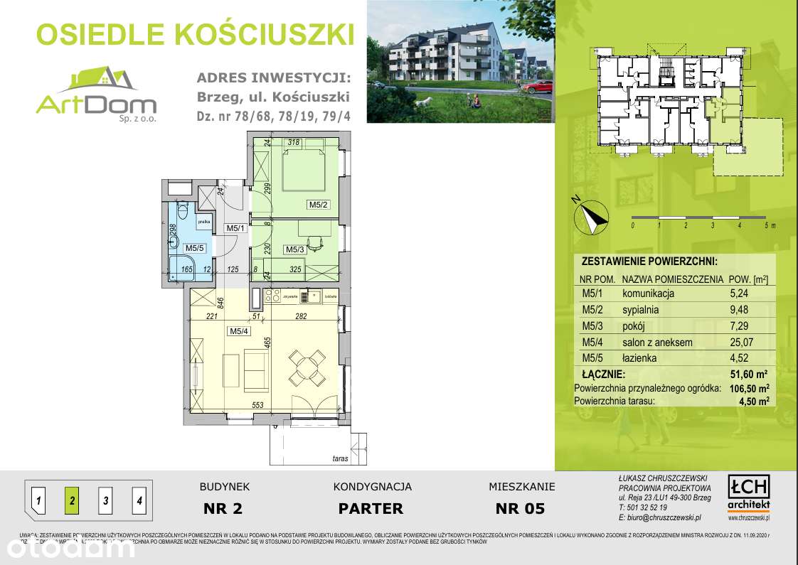 Mieszkanie trzypokojowe z ogródkiem