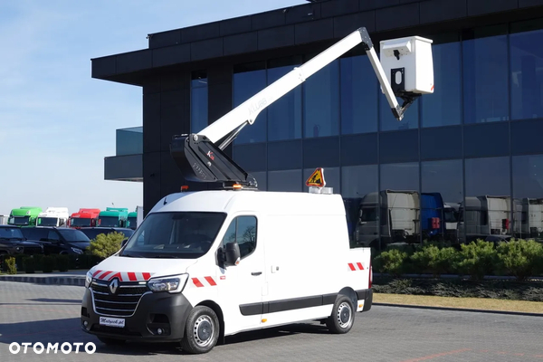Renault MASTER / PODNOŚNIK KOSZOWY - 10 metrów / 2021 ROK / BLASZAK + WZWYŻKA / PO KONTRAKCIE SERWISOWYM /