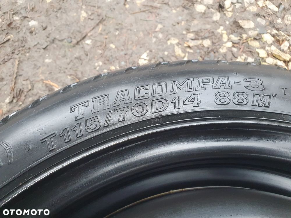 DOJAZDÓWKA KOŁO TOYOTA YARIS 1 14''  T115/70D14  4x100 ET45 4J R14 2140666 ORYGINAŁ - 3