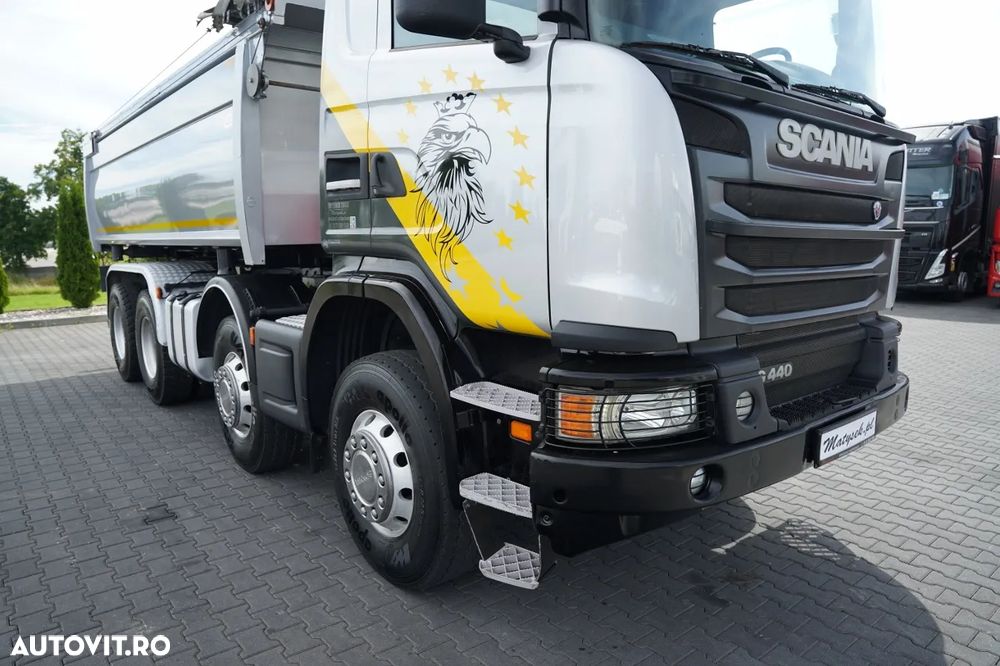 Scania G 440 / 8X4 / BASCULATOR CU 2 LATE / HIDRAULIC LATERAL / CLAPETĂ HIDRAULICĂ / BORDMATIC / CORTINĂ AUTOMATICĂ / AUTOMAT - 18