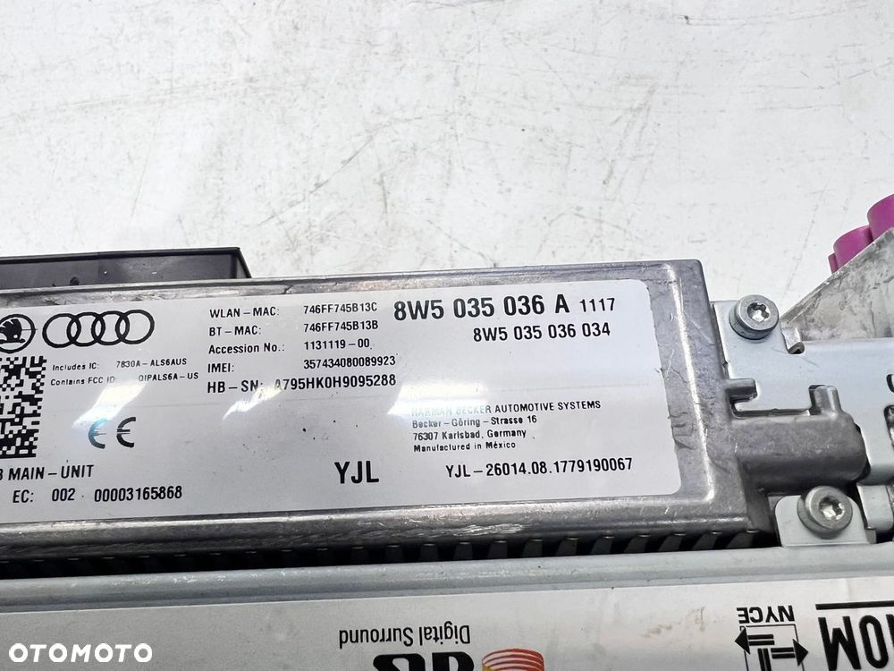 JEDNOSTKA MMI CZYTNIK KART SD AUDI Q5 FY A4 B9 8W5035036A - 6