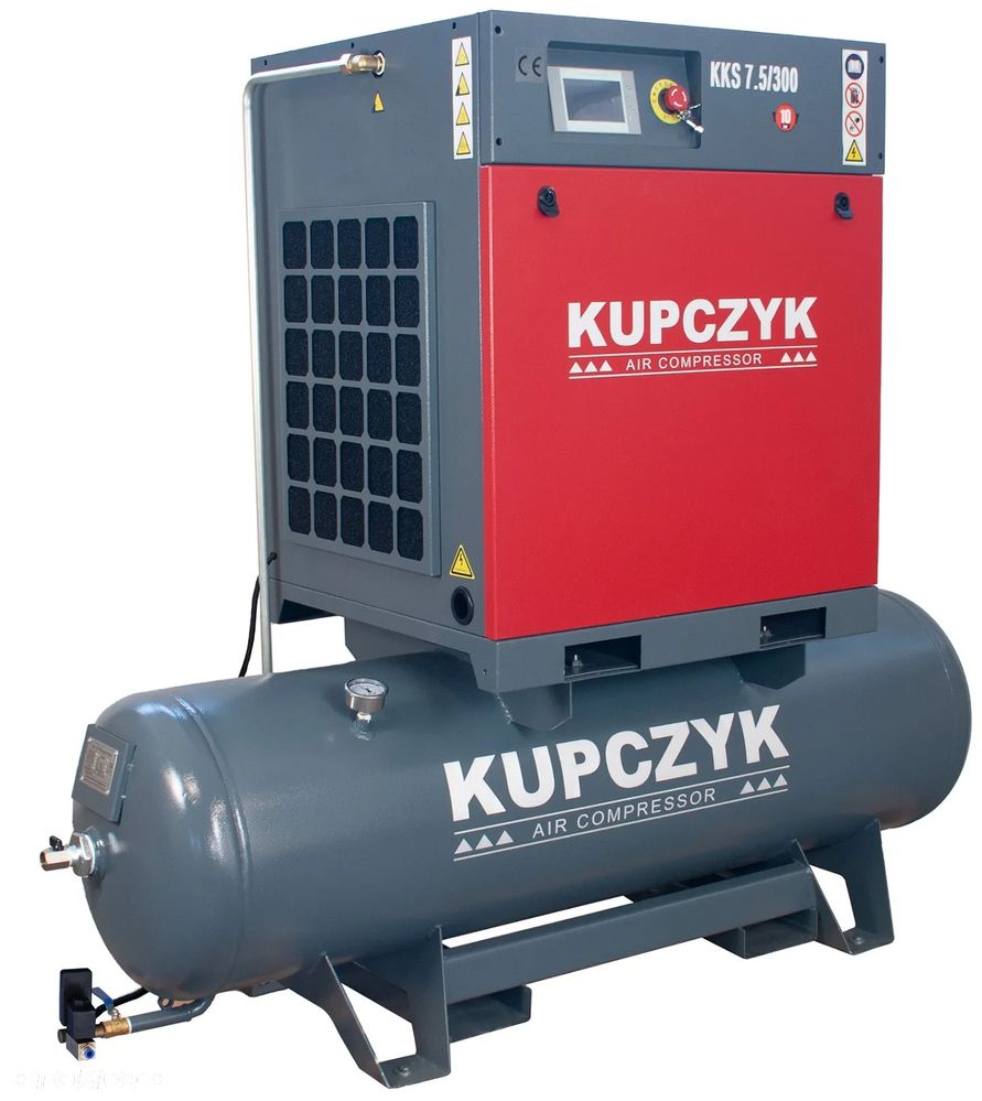 Kompresor Śrubowy 5,5kw zbiornik 300l wydajność 800L/min Kupczyk - 5