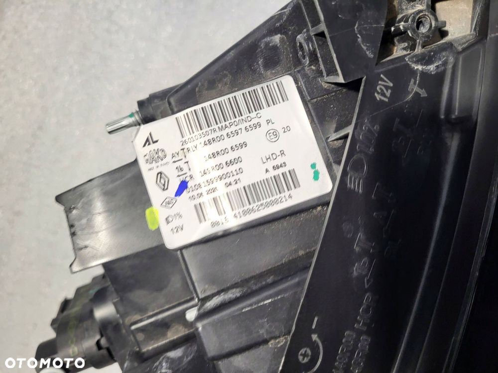 renault clio v lift full led prżód strona prawa lampa przednia 260103507r - 2