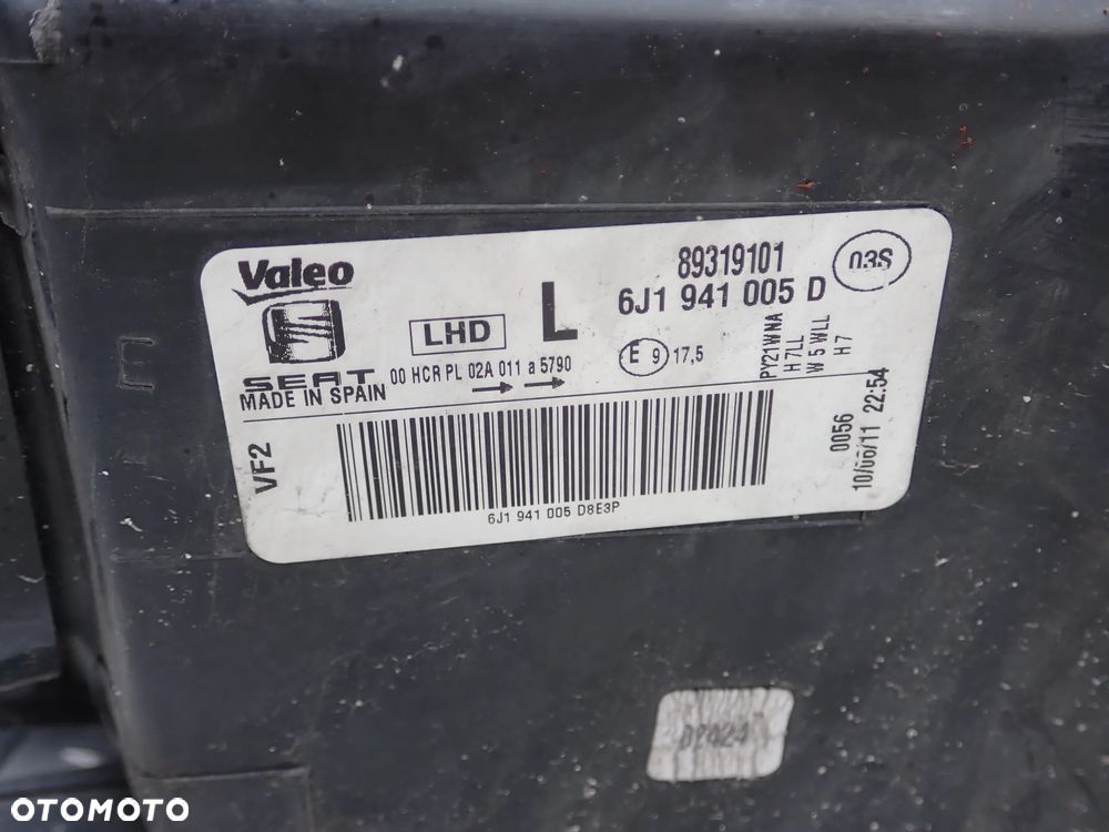 LAMPA LEWY PRZÓD SEAT IBIZA IV 6J1941005D EUROPA - 7