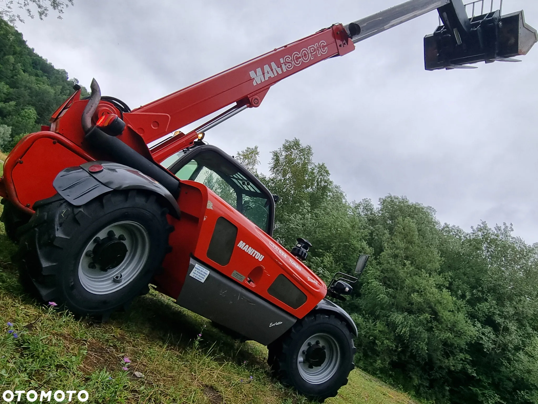 Manitou MVT 628 Ładowarka teleskopowa 6 metrów Udzwig 2,9tony idealny stan z Norwegii 2011r Niski przebieg Łyżka i widły - 11