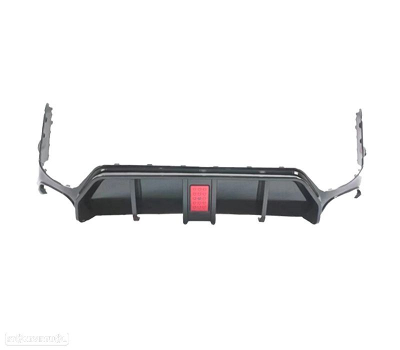 DIFUSOR BMW G20 LCI 23-25 LOOK M TECH PRETO BRILHANTE COM LUZ DE TRAVAGEM + PONTEIRAS DE ESCAPE - 3