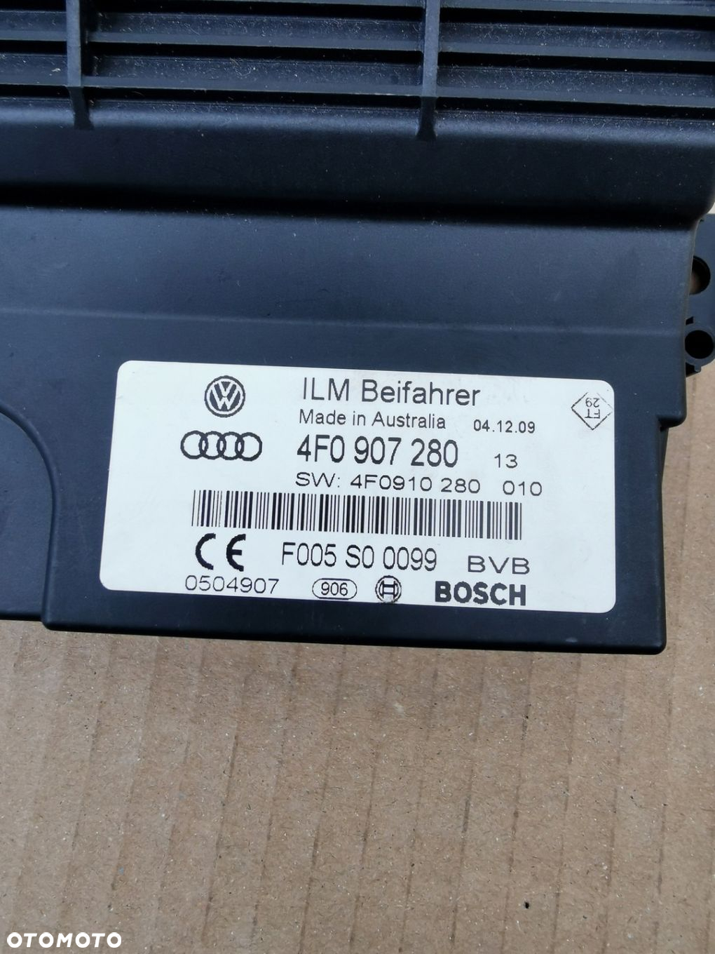 Moduł sterownik mocy Audi A6 C6 4F0907280 - 3