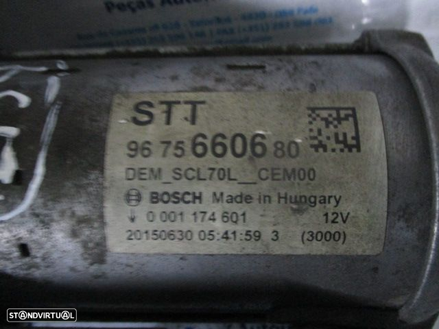 Motor De Arranque 9675660680  0001174601 PEUGEOT 308 2 BREAK SW FASE 1 2015 1.6HDI 120CV 5P PRETO PEUGEOT 308 2 BREAK SW FASE 2 2017 1.6HDI 120CV 5P CINZA - 5
