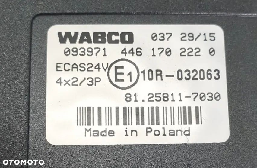STEROWNIK WABCO ECAS 24V MAN TGX TGS EURO 6 81258117030 4461702220 - 3