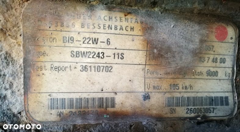 OŚ SAF B19-22W-6  SBW 2243-11S INTRAX WAHACZ PIASTA RURA ZACISK HAMULCOWY CZĘŚCI - 4