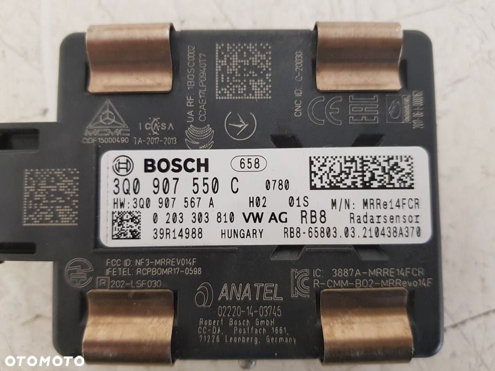 VW AUDI SKODA SEAT RADAR  MODUŁ ACC DISTRONIC 3Q0907550C 203303810 - 4