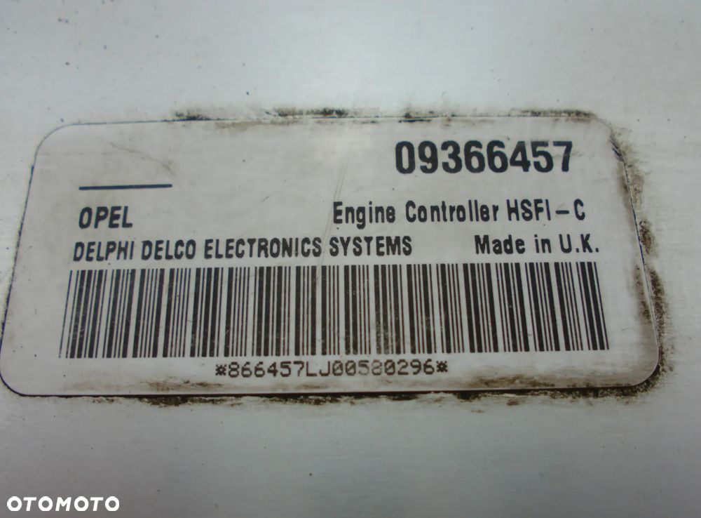 Sterownik Komputer Silnika OPEL Delphi 09366457 - 1