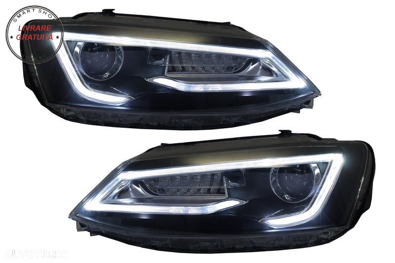Faruri LED DRL VW Jetta Mk6 VI Non GLI (2011-2017) Semnal Dinamic Secvential Demon- livrare gratuita - 6