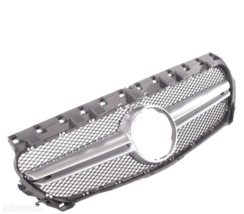 GRELHA FRONTAL MERCEDES CLA W117 13-16 LOOK AMG CROMADA - 4