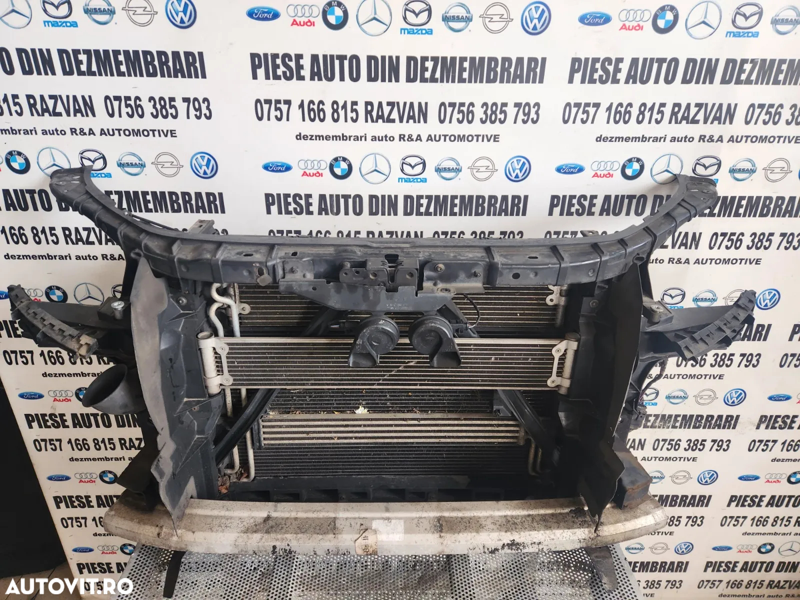 Trager Calandru Complet Audi Q7 7L 3.0 Diesel Automat Radiator Apa Clima Armatura Termocupla Dezmem - 3