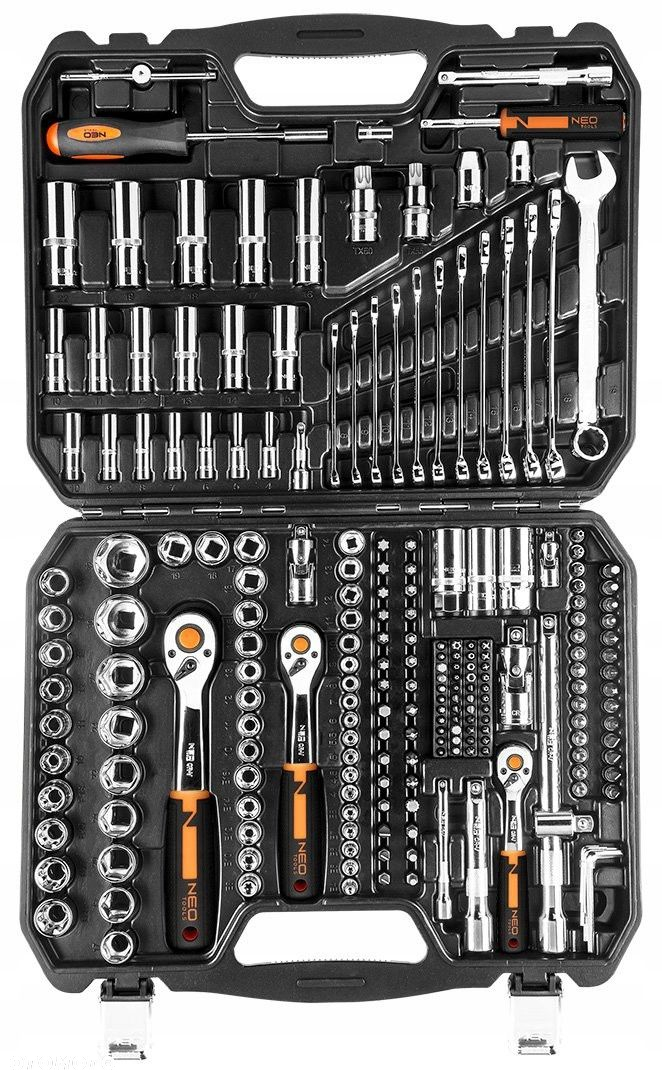 NEO ZESTAW KLUCZY NASADOWYCH 219EL 1/2" 1/4" 3/8 TORX BITY 6-22mm PŁ-OCZ - 3