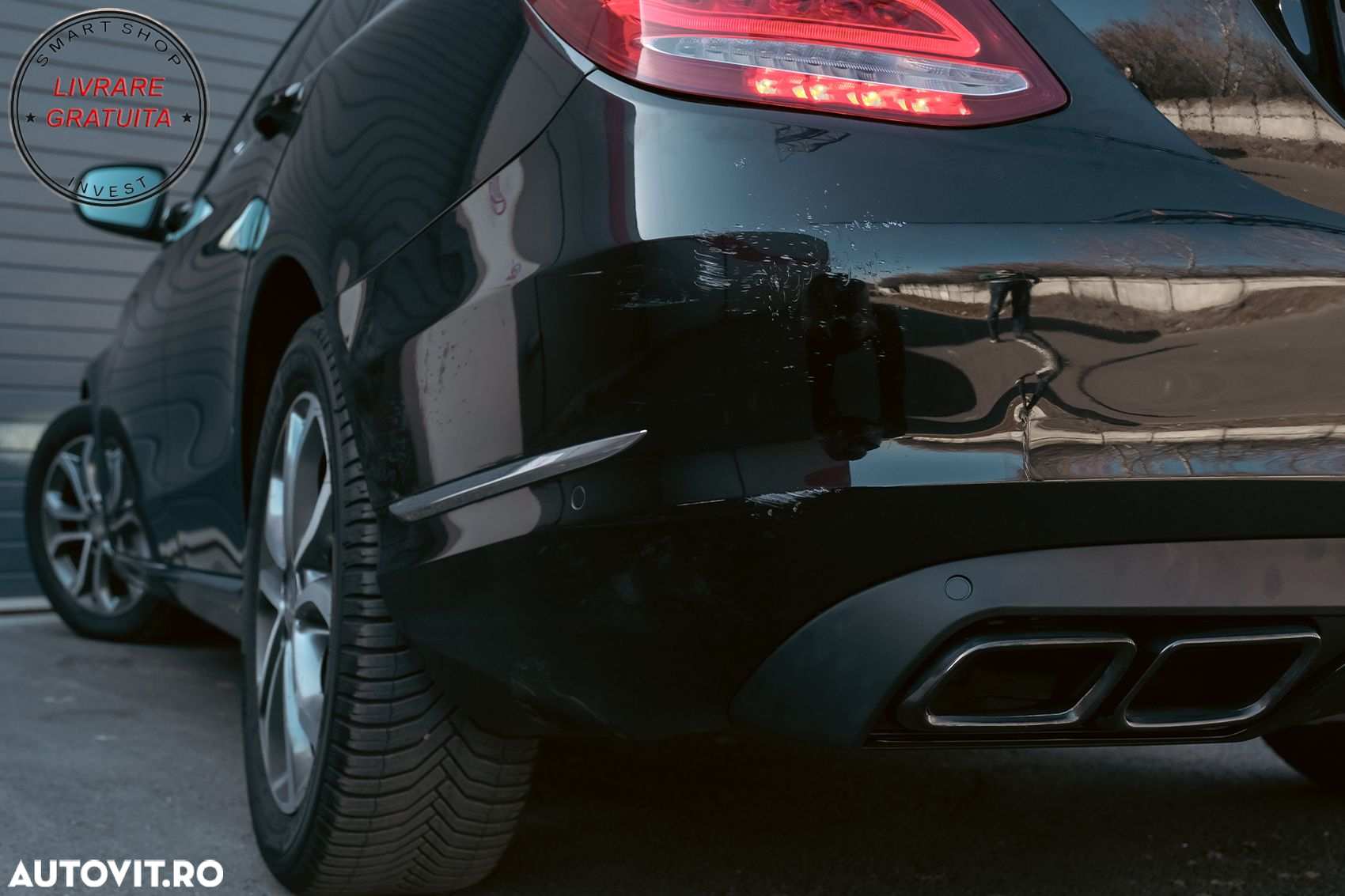 Difuzor Bara Spate Mercedes C-Class W205 S205 (2014-up) C63 Design pentru Bara Sta- livrare gratuita - 18
