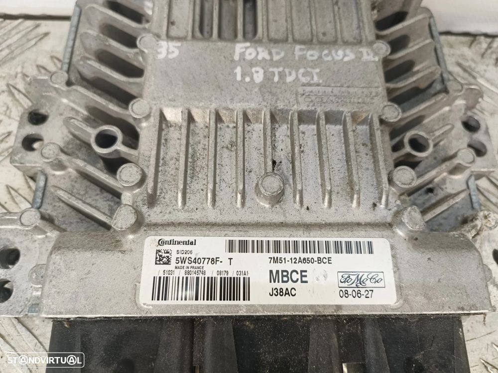 Centralina Original Continental Ford Focus 1.8 TDCI 7M51-12A650-BCE 5WS40778F - 3