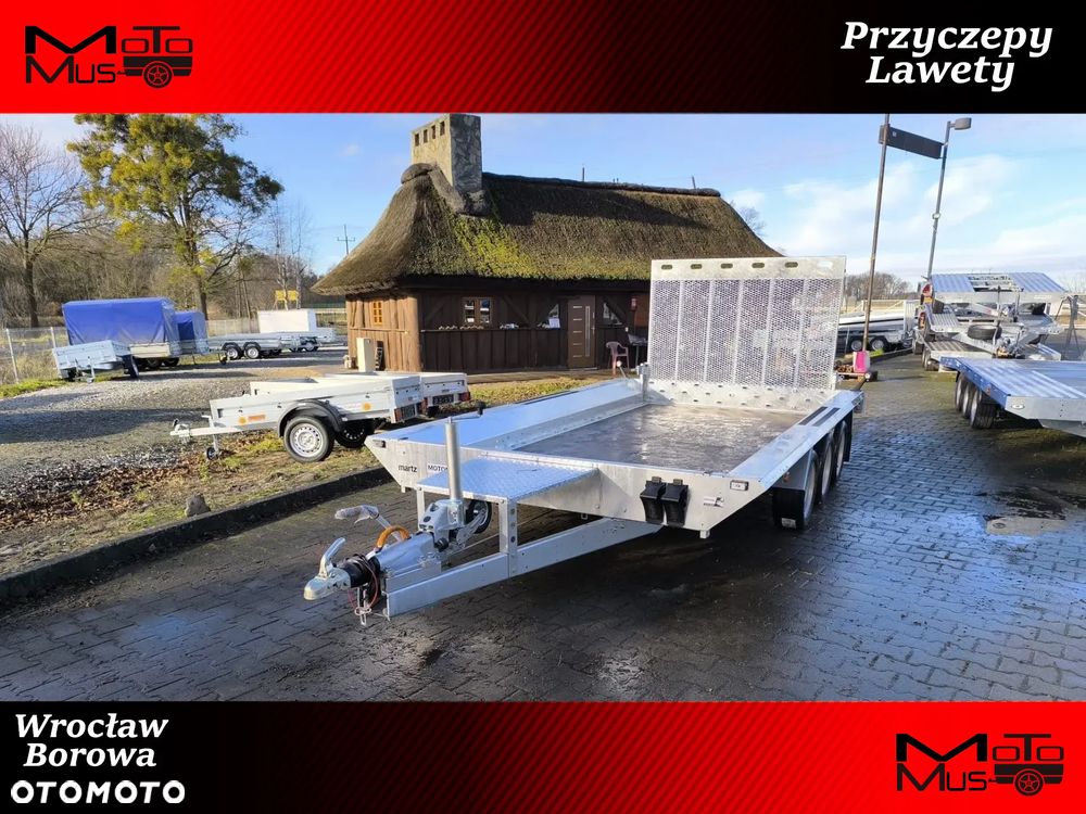 Martz Przyczepa Martz Bau 400x180 3500kg 3 osie pod sprzęt budowlany dostawa - 1