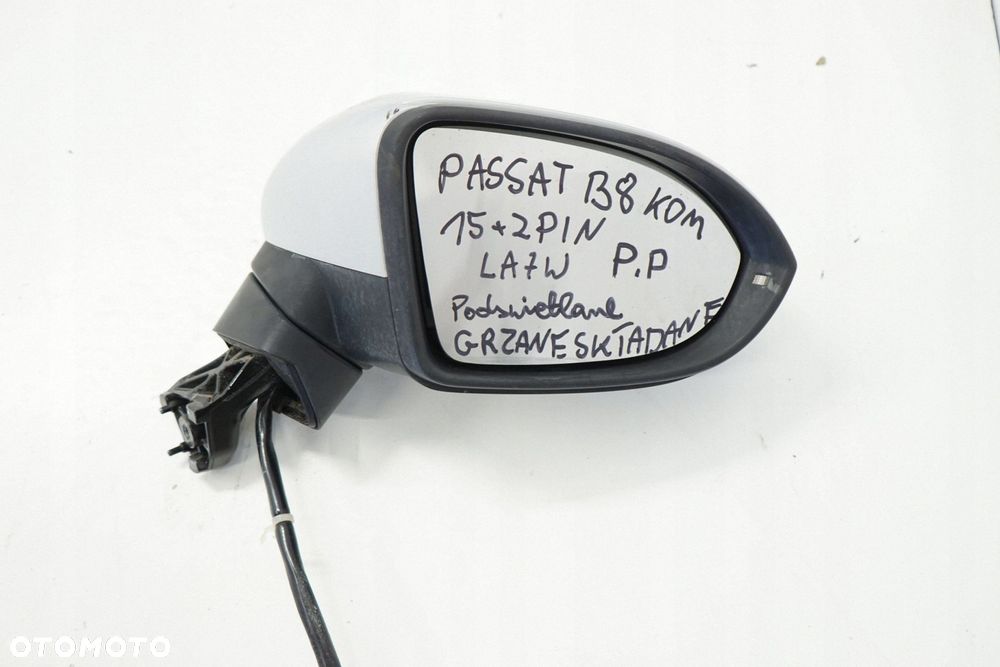 VW PASSAT B8 15R LUSTERKO PRAWE 15+2PIN 17PIN LA7W ANGLIK - 2