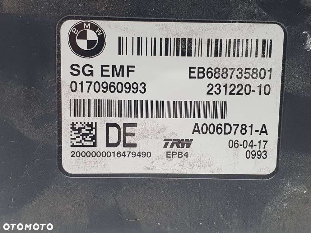 MODUŁ STEROWNIK HAMULCA RĘCZNEGO BMW X4 F26 6887358 - 2